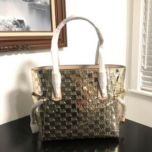 Michael Kors Metallic Voyager Tote Handbag